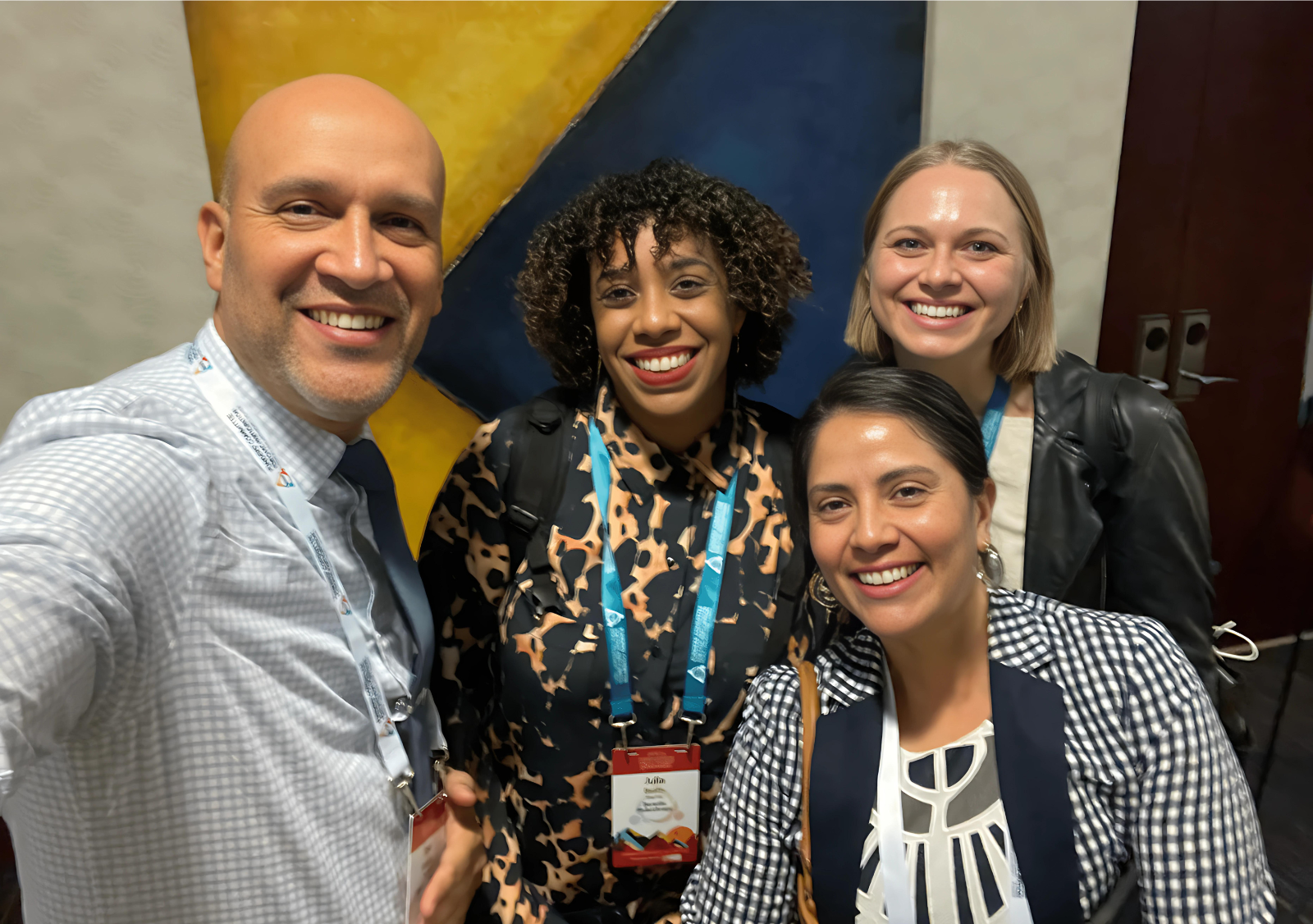 Selfie of Hanni Hanson and the panelists of the Funders Committee on Civic Participation. Pictured (from left to right): Jose Vasquez, Julia Beatty, Lupe Rodriguez, and Hanni Hanson.